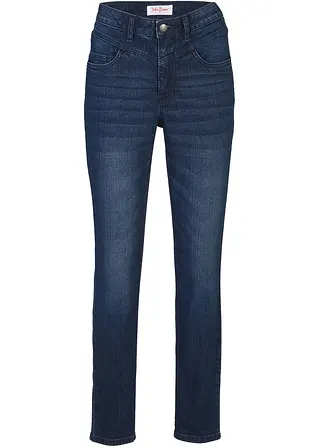 Skinny Jeans High Waist, Soft in blau von vorne - bonprix