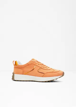 Sneaker in orange von vorne - bonprix