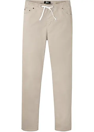 Regular Fit Stretch-Schlupfhose, Straight in grau von vorne - bonprix
