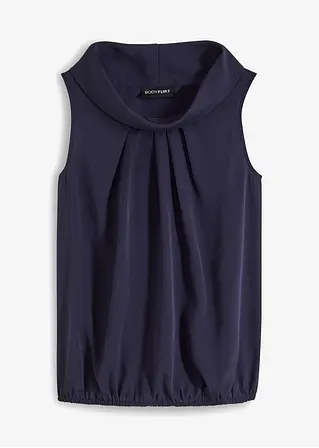 Blusentop in blau von vorne - bonprix