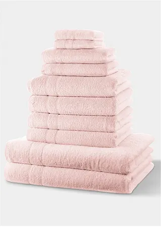 Handtuch Set (10-tlg. Set) in rosa - bonprix
