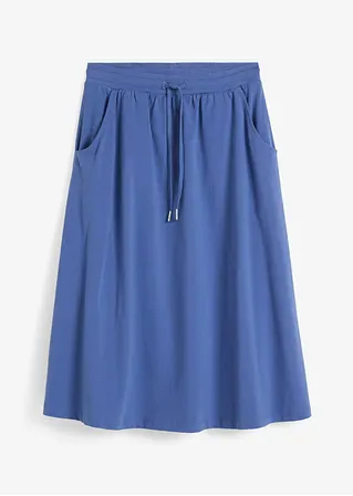 Jersey-Rock aus Baumwoll-Mix in blau von vorne - bonprix