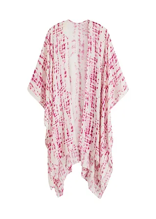 Poncho in lila von vorne - bonprix