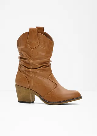 Cowboy Stiefelette in braun - bonprix