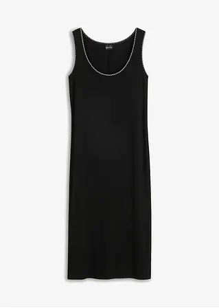 Shirtkleid in schwarz von vorne - BODYFLIRT