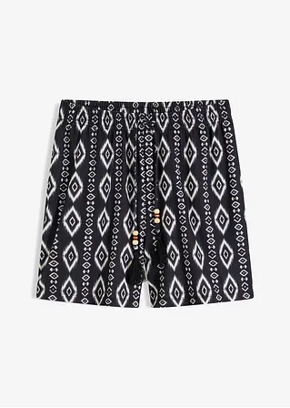 Bedruckte Shorts in schwarz von vorne - RAINBOW