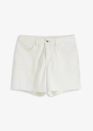 Twill Shorts in weiß von vorne - RAINBOW