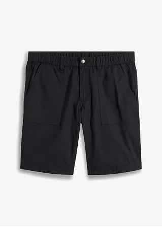 Bermuda aus reiner Baumwolle, Regular Fit in schwarz von vorne - bonprix