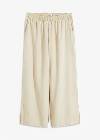 Culotte aus softem Lyocell in beige von vorne - bonprix