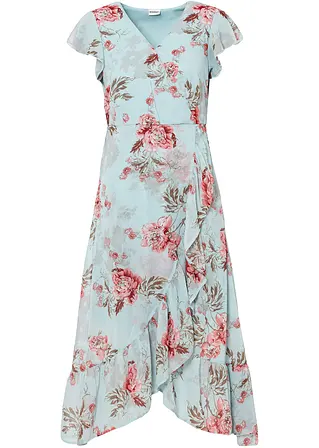 Chiffonkleid in blau von vorne - bonprix