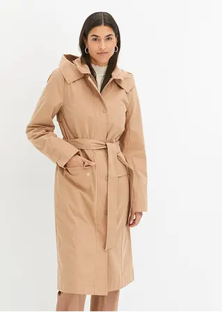 Parka-Mantel mit Kapuze in braun von vorne (Totalaufnahme) - bonprix