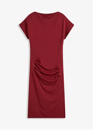 Jerseykleid aus Viksose in rot von vorne - bonprix