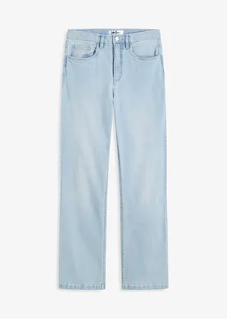 Wide Leg Jeans High Waist in blau von vorne - bonprix