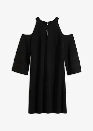 Minikleid in schwarz von vorne - bonprix