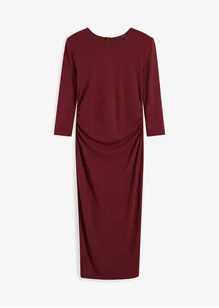 Kleid mit Raffung in rot von vorne - bonprix