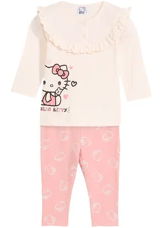 Hello Kitty Langarmshirt und Leggings aus reiner Baumwolle (2-tlg.Set) in rosa von vorne - bonprix