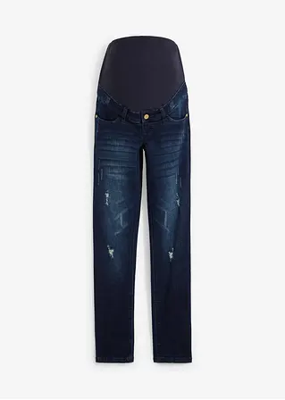 Umstandsjeans, Skinny in blau von vorne - bonprix