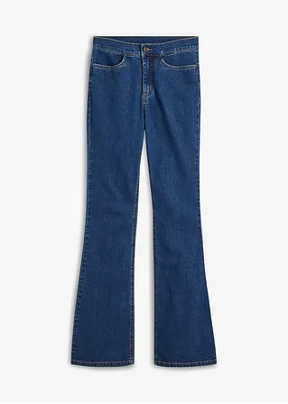 Flared Jeans High Waist in blau von vorne - bonprix