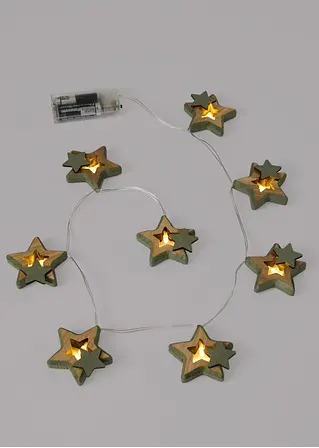 LED-Lichterkette mit Sternen in beige von vorne - bonprix