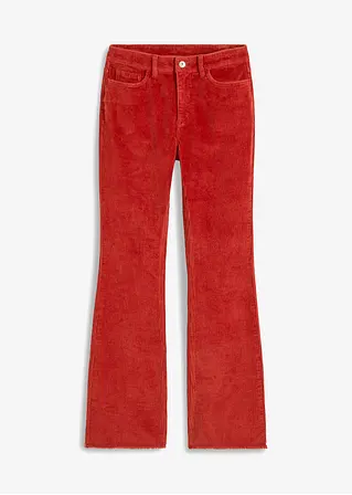 Flared Cord Hose in rot von vorne - bonprix