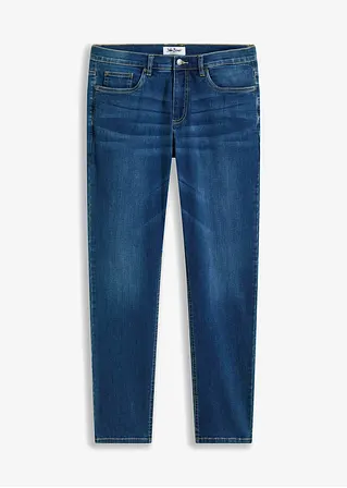 Regular Fit Stretch-Jeans, Tapered in blau von vorne - bonprix