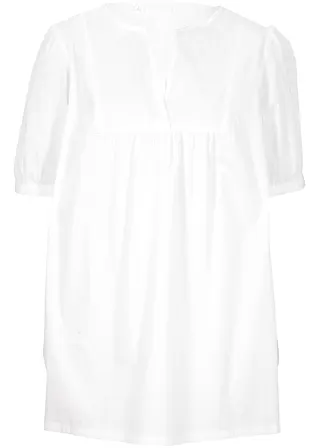 Longbluse in weiß von vorne - bonprix