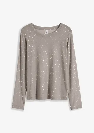 Shirt aus Mesh in grau von vorne - bonprix