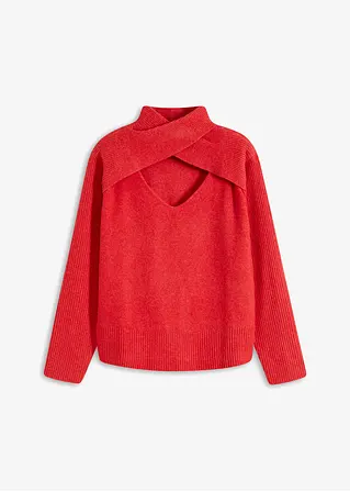 Pullover in rot von vorne - bonprix