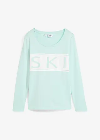 Ski Thermoshirt in blau von vorne - bonprix