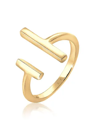 Elli Ring aus 925er Sterling Silber vergoldet, verstellbar in gold von vorne - bonprix