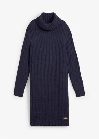 Strickkleid in blau von vorne - bonprix