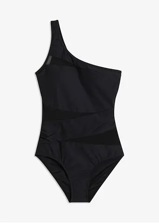 Shape Badeanzug mittlere Formkraft in schwarz von vorne - bonprix