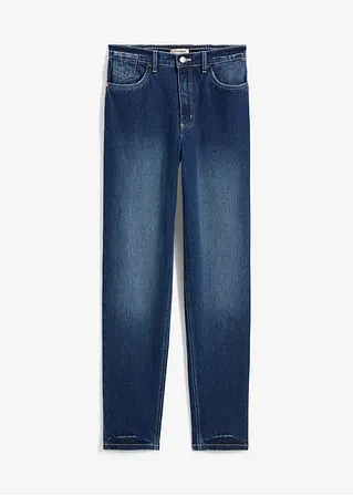 Mom Jeans High Waist, Bequembund in blau von vorne - bonprix