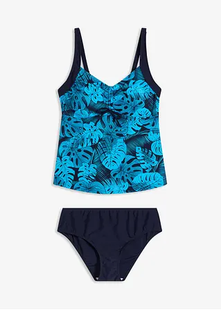 Tankini (2-tlg. Set) in blau von vorne - bonprix