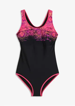 Sport-Badeanzug mit Racerback in schwarz von vorne - bonprix