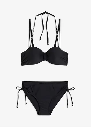 Bügel Bikini (2-tlg. Set) in schwarz von vorne - bonprix