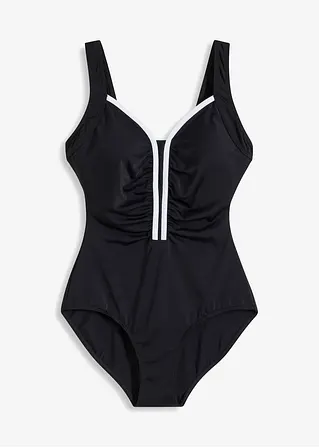 Badeanzug in schwarz von vorne - bonprix