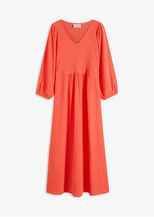 Midikleid aus strukturiertem Jersey in pink von vorne - bonprix
