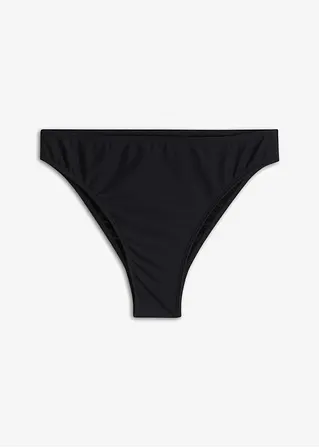 Bikinihose mit hohem Beinausschnitt in schwarz von vorne - bonprix