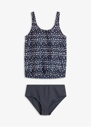 Oversize Tankini (2-tlg.Set) in grau von vorne - bonprix