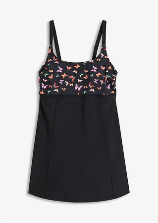 Shape Badekleid leichte Formkraft in schwarz von vorne - bonprix