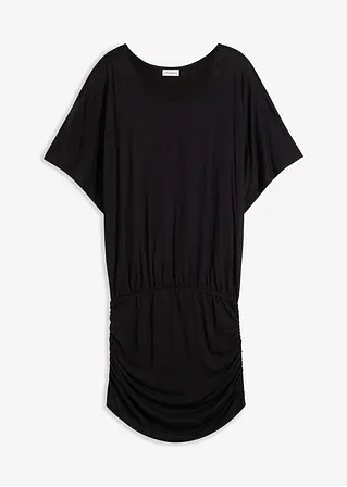 Strand Longshirt aus Viskose in schwarz von vorne - bonprix