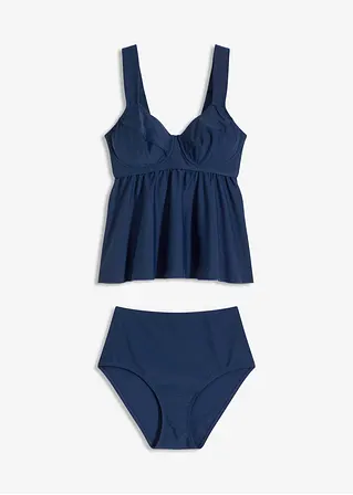 Bügel Tankini (2-tlg.Set) in blau von vorne - bonprix