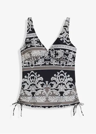 Tankini Oberteil in schwarz von vorne - bonprix
