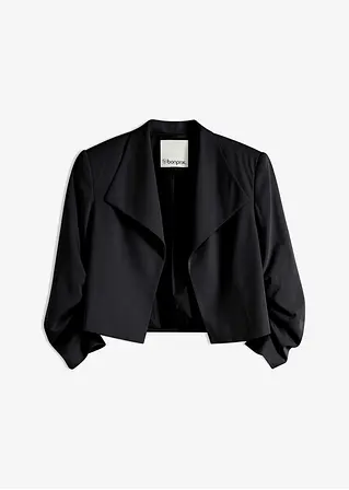 Cropped Blazer in schwarz von vorne - bonprix