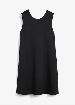 Minikleid aus Scuba in schwarz von vorne - bonprix