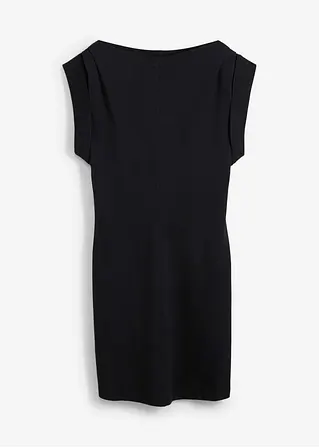 Jerseykleid aus reiner Bio-Baumwolle in schwarz von vorne - bonprix