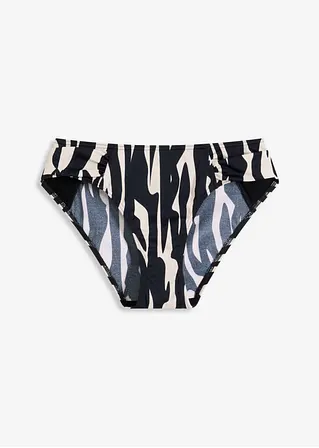 Bikinihose mit normalem Beinausschnitt in schwarz von vorne - bonprix