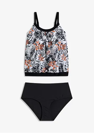 Oversize Tankini (2-tlg.Set) in weiß von vorne - bonprix
