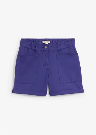 Twill-Shorts in blau von vorne - bonprix